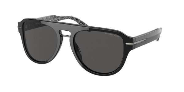 Michael Kors MK2166 BURBANK Sunglasses, 300587 BURBANK BLACK GREY SOLID (BLACK)