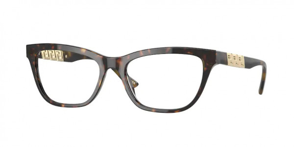 Versace VE3318 Eyeglasses, 108 HAVANA (TORTOISE)