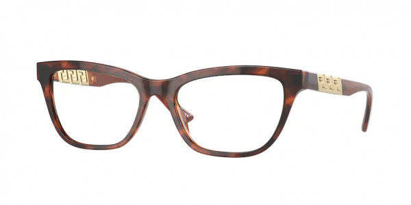 Versace VE3318 Eyeglasses, 5354 HAVANA PRINT MONOGRAM (TORTOISE)