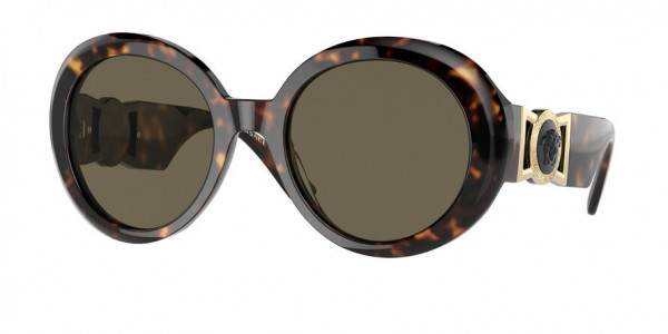 Versace VE4414F Sunglasses, 108/3 HAVANA BROWN (TORTOISE)