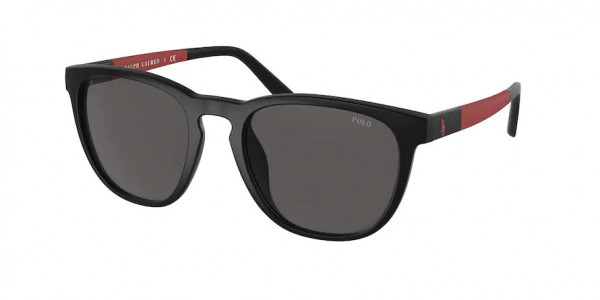 Polo PH4182U Sunglasses, 528487 MATTE BLACK DARK GREY (BLACK)