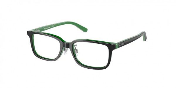 Ralph Lauren Children PP8545 Eyeglasses, 5613 SHINY BLACK ON GREEN (BLACK)