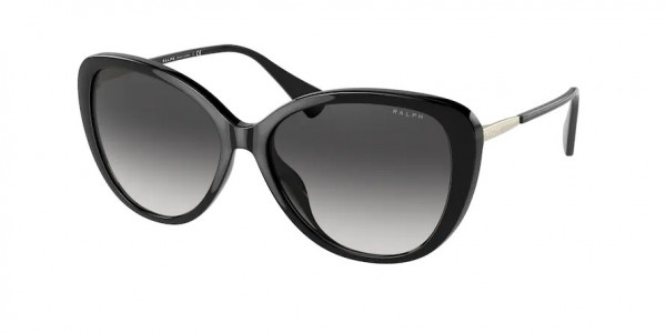 Ralph RA5288U Sunglasses, 50018G SHINY BLACK GRADIENT GREY (BLACK)