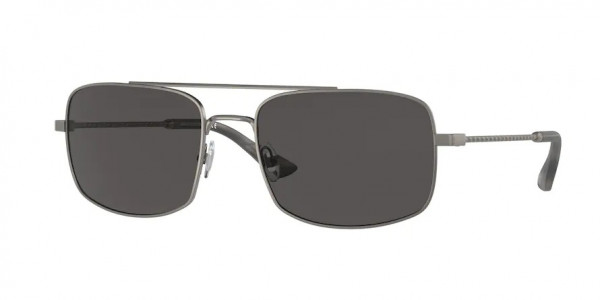Brooks Brothers BB4060 Sunglasses, 101687 MATTE GUNMETAL SOLID GREY LENS (GREY)