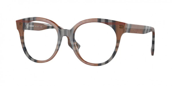Burberry BE2356 JACQUELINE Eyeglasses, 3967 JACQUELINE CHECK BROWN (BROWN)