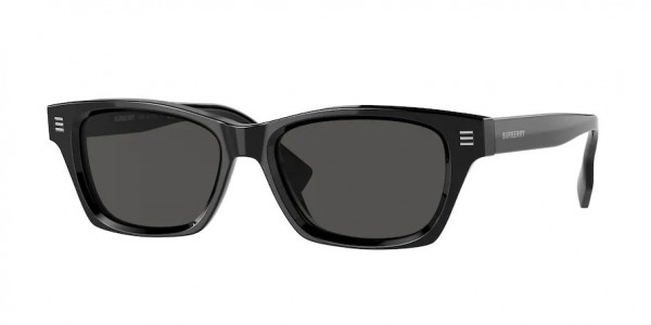 Burberry BE4357F KENNEDY Sunglasses, 300187 KENNEDY BLACK DARK GREY (BLACK)