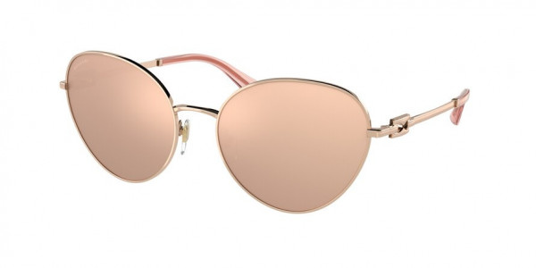 Bvlgari BV6174 Sunglasses, 20140W PINK GOLD CLEAR MIRROR REAL RO (PINK)