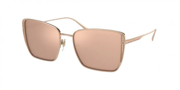 Bvlgari BV6176 Sunglasses, 20140W PINK GOLD CLEAR MIRROR ROSE GO (PINK)
