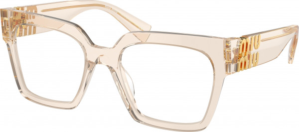 Miu Miu MU 04UV Eyeglasses, 11T1O1 SAND TRANSPARENT (BROWN)
