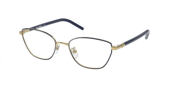 Tory Burch TY1074 Eyeglasses, 3311 SHINY GOLD/NAVY (GOLD)