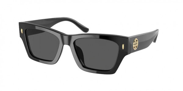 Tory Burch TY7169U Sunglasses, 170987 BLACK SOLID GREY (BLACK)