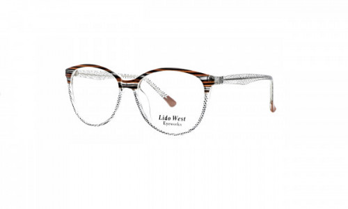 Lido West Palm Eyeglasses, Brown Stripe