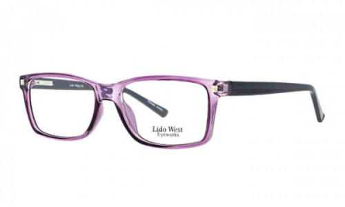 Lido West Sunset Eyeglasses, Purple Black
