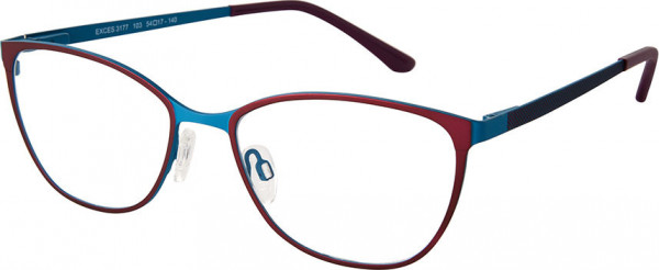Exces EXCES 3177 Eyeglasses, 103 CRANBERRY-TEAL
