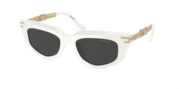 Miu Miu MU 12WS Sunglasses, 1425S0 WHITE DARK GREY (WHITE)