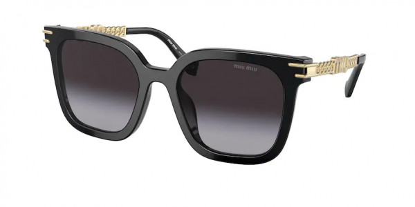 Miu Miu MU 13WS Sunglasses, 1AB5D1 BLACK GREY GRADIENT (BLACK)
