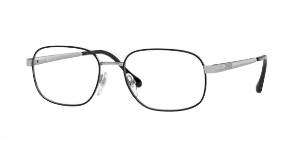 Sferoflex SF2294 Eyeglasses, 526 TOP BLACK ON SHINY SILVER (BLACK)
