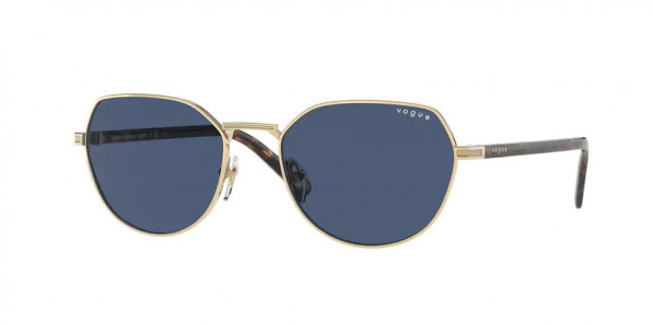 Vogue VO4242S Sunglasses, 280/80 GOLD DARK BLUE (GOLD)