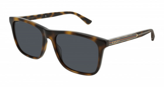 Gucci GG0381SN Sunglasses, 009 - HAVANA with BLUE lenses
