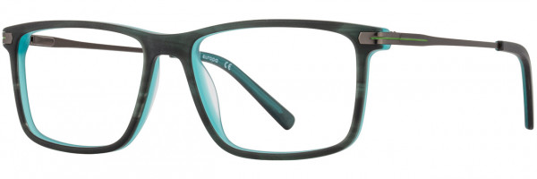 db4k Headstrong Eyeglasses, 3 - Charcoal / Green / Gunmetal