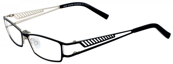 Takumi T9767 Eyeglasses, BLACK/BLACK/SILVER
