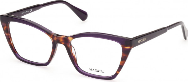 MAX&Co. MO5001 Eyeglasses, 56B - Coloured Havana / Shiny Dark Fuxia
