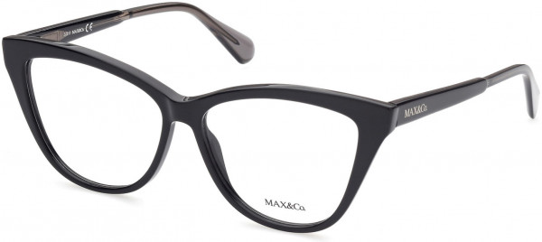 MAX&Co. MO5030 Eyeglasses, 001 - Shiny Black