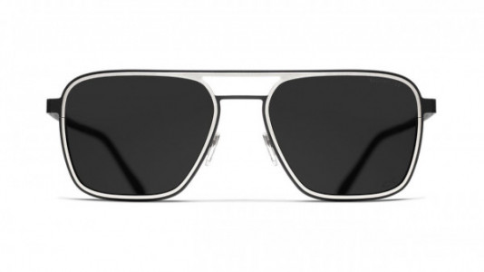 Blackfin Ventura [BF868] Sunglasses, C1462 - Black/Silver (Solid Smoke)