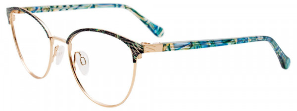 EasyClip EC610 Eyeglasses, 060 - Green & Gold