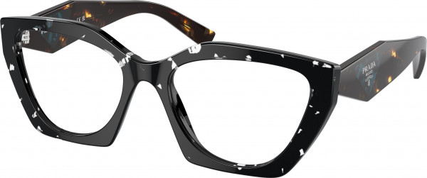 Prada PR 09YV Eyeglasses, 15S1O1 BLACK CRYSTAL TORTOISE (BLACK)