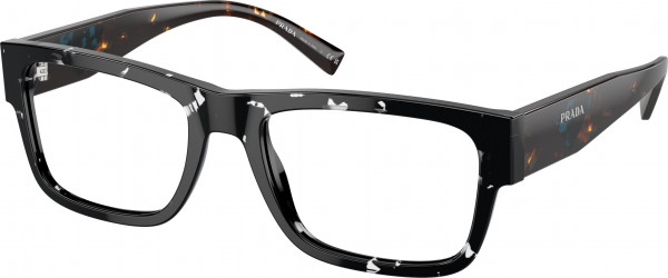 Prada PR 15YV Eyeglasses, 15S1O1 BLACK CRYSTAL TORTOISE (BLACK)