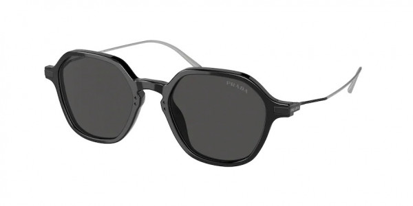 Prada PR 11YS Sunglasses, 1AB5S0 BLACK DARK GREY (BLACK)