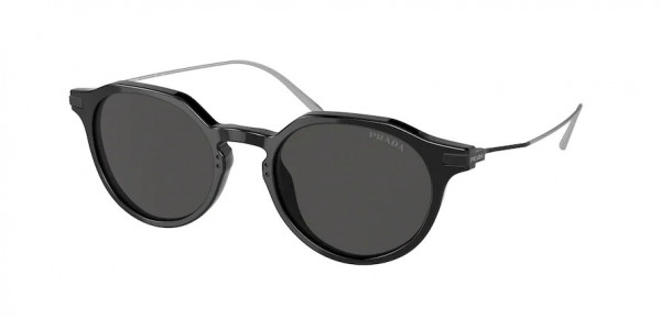 Prada PR 12YS Sunglasses, 1AB5S0 BLACK DARK GREY (BLACK)