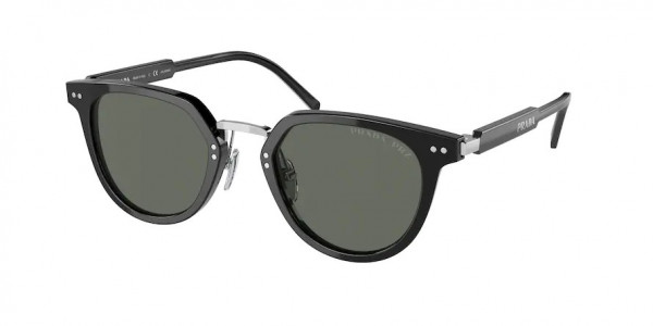 Prada PR 17YS Sunglasses, 1AB03R BLACK POLAR GREEN (BLACK)