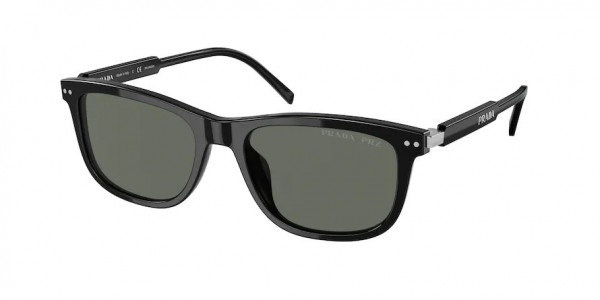 Prada PR 18YS Sunglasses, 1AB03R BLACK POLAR GREEN (BLACK)