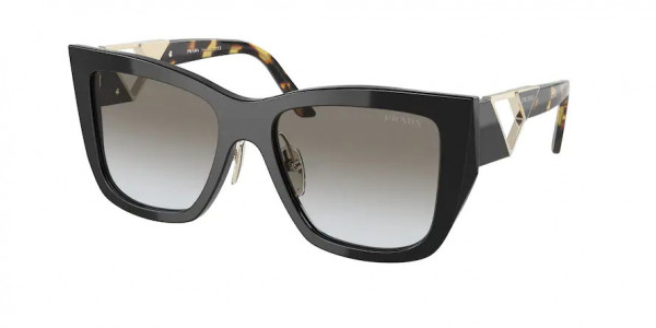 Prada PR 21YS Sunglasses, 1AB0A7 BLACK GREY GRADIENT (BLACK)
