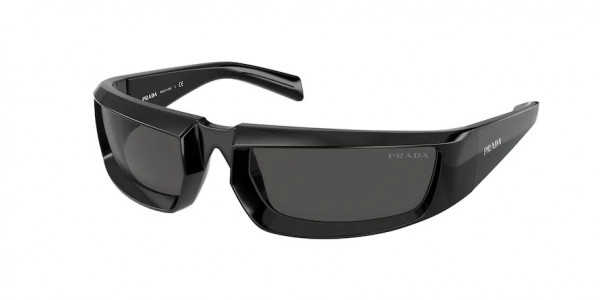 Prada PR 25YS Sunglasses, 1AB5S0 BLACK DARK GREY (BLACK)