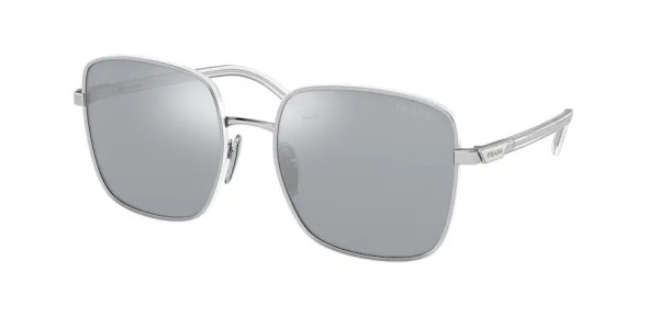 Prada PR 55YS Sunglasses, 1BC02R SILVER BLUE MIRROR SILVER 80 (SILVER)