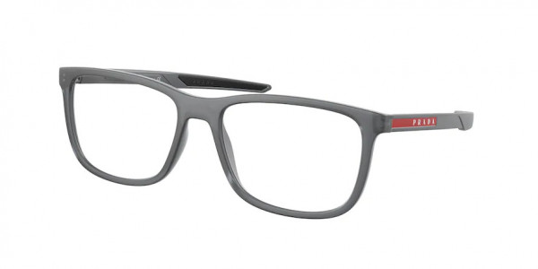 Prada Linea Rossa PS 07OV Eyeglasses, 13C1O1 TRANSPARENT BLACK (BLACK)