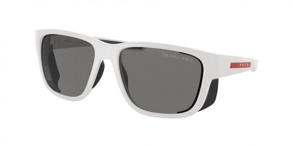 Prada Linea Rossa PS 07WS Sunglasses, TWK02G WHITE RUBBER POLAR DARK GREY (WHITE)