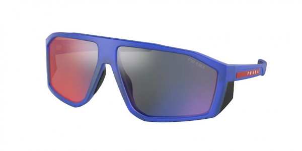 Prada Linea Rossa PS 08WS Sunglasses, 10C08F MATTE BLUE TRANSPARENT DARK GR (BLUE)
