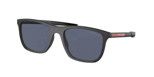 Prada Linea Rossa PS 10WS Sunglasses, DG009R BLACK RUBBER BLUE (BLACK)