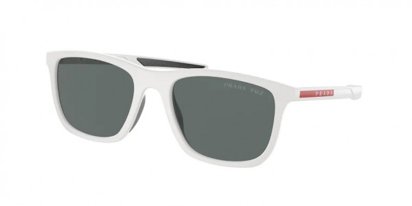 Prada Linea Rossa PS 10WSF Sunglasses, TWK02G WHITE RUBBER POLAR DARK GREY (WHITE)