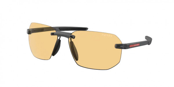 Prada Linea Rossa PS 09WS Sunglasses, 13C01S GREY RUBBER TRANSPARENT PHOTO (GREY)