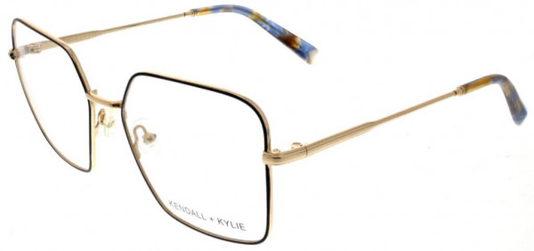 KENDALL + KYLIE Alia Eyeglasses, Shiny Black/Shiny Classic Gold