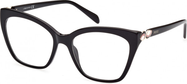 Emilio Pucci EP5195 Eyeglasses, 001 - Shiny Black / Shiny Black