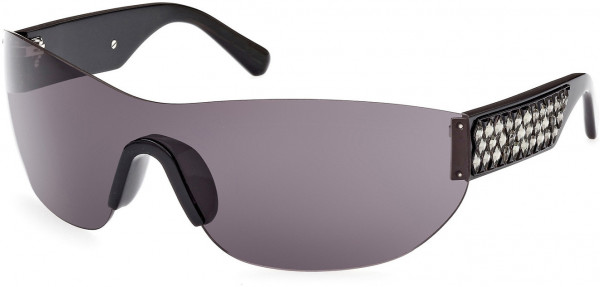 Swarovski SK0364 Sunglasses, 01A - Shiny Black  / Smoke