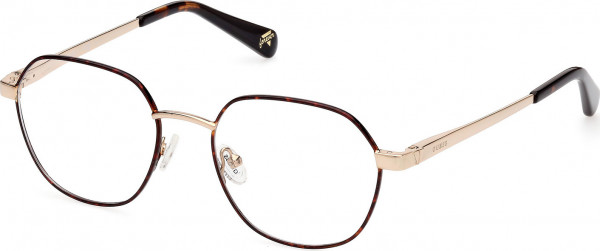 Guess GU5222 Eyeglasses, 052 - Dark Havana / Shiny Pale Gold