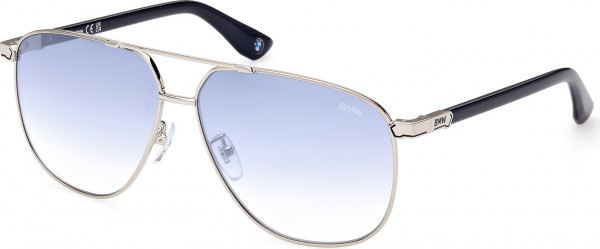 BMW Eyewear BW0030 Sunglasses, 16W - Shiny Palladium / Shiny Blue
