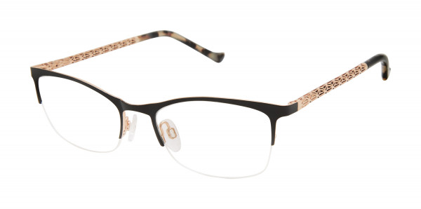 Tura R594 Eyeglasses, Black/ Rose Gold (BLK)